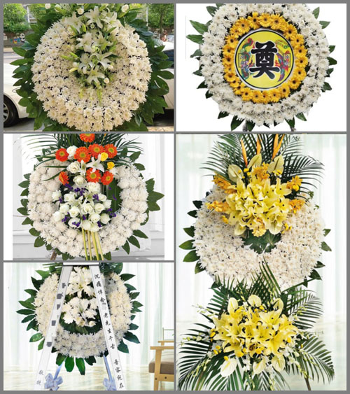 湖北孝感市应城市田店镇长李村花圈速递